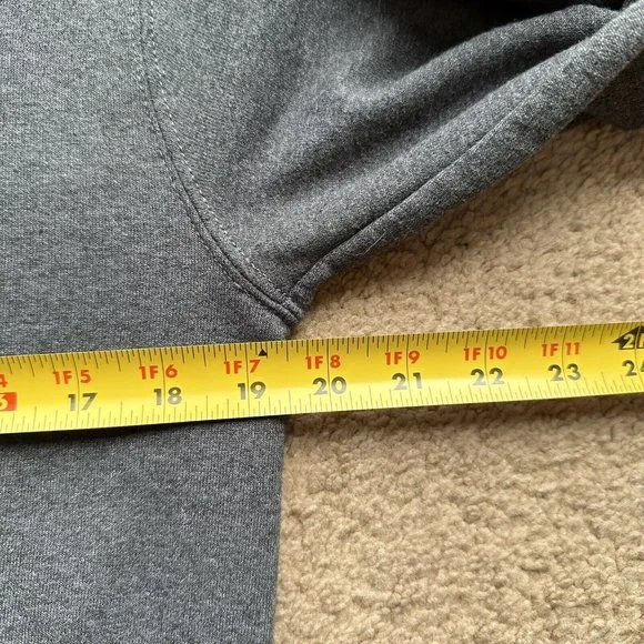 Champion Sweatshirt Mens Small Grey Hoodie Pockets Logo Spellout - Picture 9 of 12